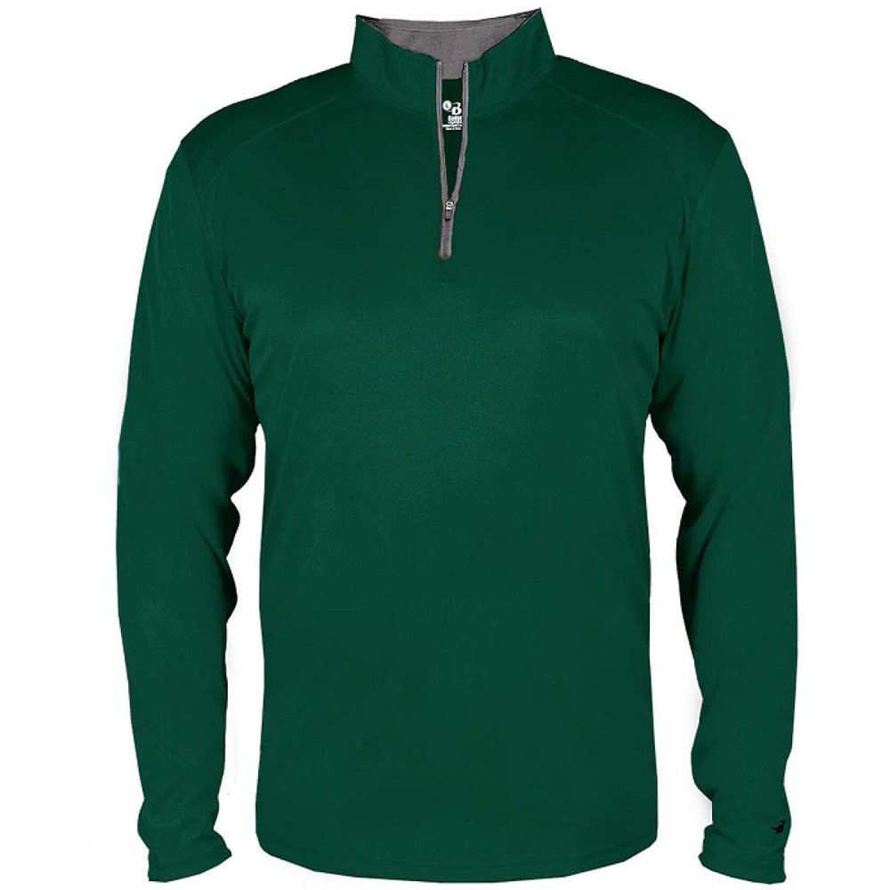 Badger Sportswear Kids' Standard Badger Sport B-Core Youth 1/4 Zip, Forest/Graphite, X-Large