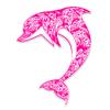 Dolphin Pink - 3" Vinyl Sticker - for Car Laptop I-Pad Phone Helmet Hard Hat - Waterproof Decal view 1