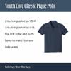 Port Authority Youth Core Classic Pique Polo Shirt Deep Forest Green view 4