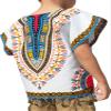 RaanPahMuang Bright Africa White Shirt Childs Dashiki Decorated with Tassels, 1-3 Years, Azure Blue White view 2
