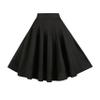 BI.TENCON Women's Black High Waist Pleated A Line Street Skirt Full Midi Skirt with Pockets S view 1