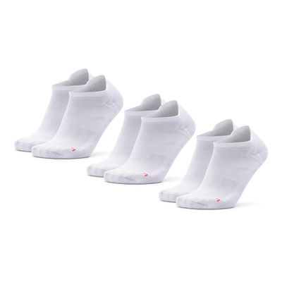 DANISH ENDURANCE 3 Pack Low-Cut Athletic Socks, Moisture Wicking, Men & Women, White, Large