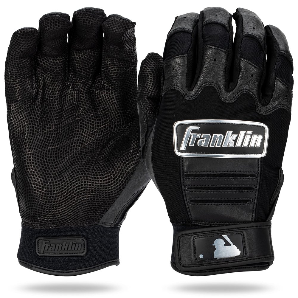 Franklin Sports CFX Pro Full Color Chrome Series Batting Gloves CFX Pro Full Color Chrome Batting Gloves, Black, Youth Medium