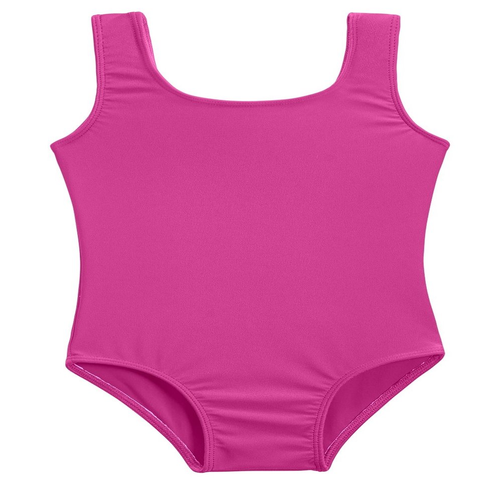 City Threads Girls One Piece Swimsuit UPF 50+ Comfortable Durable Soft Made in USA, Hot Pink, 12-18 Months
