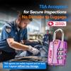 Forge Luggage Locks TSA Approved 4 Pack Purple, Small Combination Lock with Zinc Alloy Body, Open Alert, Easy Read Dials, for Travel Suitcase, Bag, Backpack, Lockers. view 2