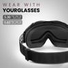 OutdoorMaster OTG Ski Goggles - Over Glasses Ski/Snowboard Goggles for Men, Women & Youth - 100% UV Protection (Black Frame + VLT 8% Black Lens) view 2