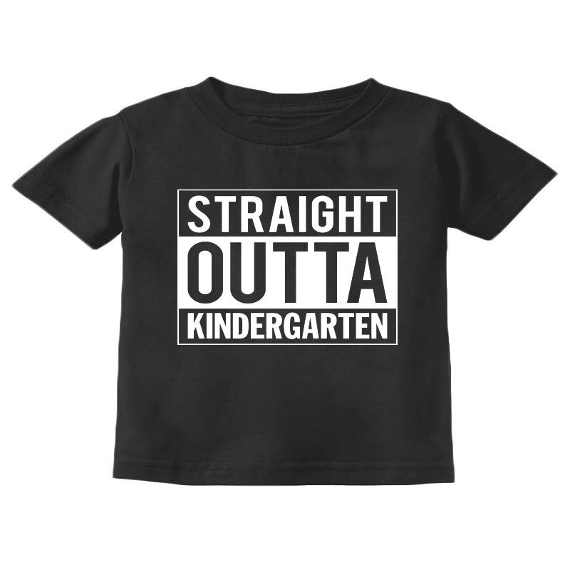 Toddler T-Shirt -Straight OTTA Kindergarten, Black, 6y