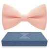 Bow Tie House Babies Classic Pre-Tied Bow Tie Formal Solid Tuxedo (Small, Light Peach) view 1