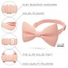 Bow Tie House Babies Classic Pre-Tied Bow Tie Formal Solid Tuxedo (Small, Light Peach) view 2