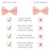 Bow Tie House Babies Classic Pre-Tied Bow Tie Formal Solid Tuxedo (Small, Light Peach) view 3