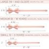 Bow Tie House Babies Classic Pre-Tied Bow Tie Formal Solid Tuxedo (Small, Light Peach) view 4