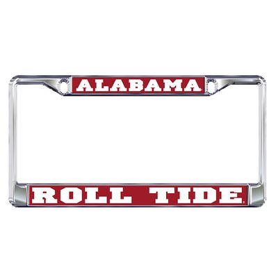 University of Alabama Crimson Tide Silver Metal License Plate Frame