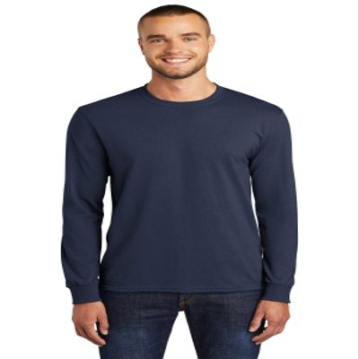 Port & Company Tall Long Sleeve Core Blend Tee 4XLT Navy