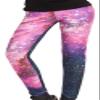 Sister Amy Women's Digital Galaxy Printted Ankle Elastic Tights Legging Fuchsia Galaxy US XL view 1