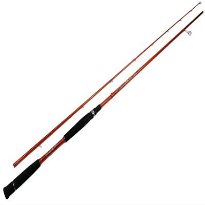 Carrot Stix Collapsible 2 Piece Spinning Wild Wild Orange Giant Size Salmon Steelhead Fishing Rod (8' 6" Medium Heavy)