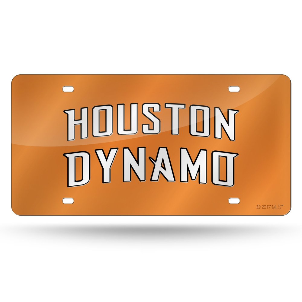 Rico Industries MLS Houston Dynamo Laser Inlaid Metal License Plate Tag
