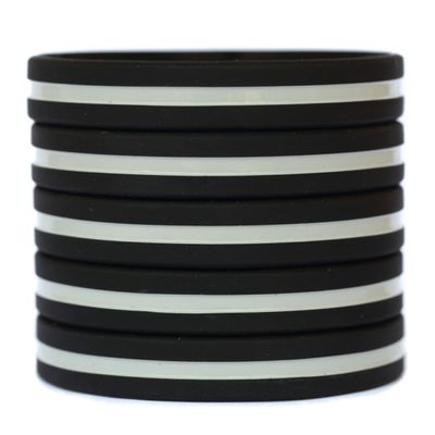 40 Adult and 60 Youth Thin Gray Line Wristbands