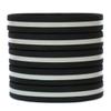 40 Adult and 60 Youth Thin Gray Line Wristbands view 1