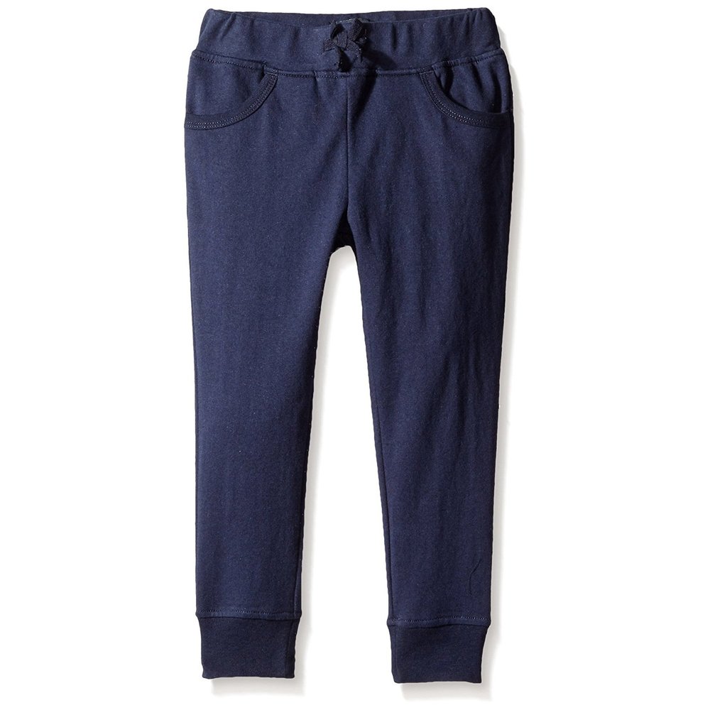 French Toast Girls' Little Fleece Jogger, Navy, 4