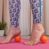Yoga Studio Spikey Massage Ball  Orange, 9cm Stress Ball for Trigger Point Therapy, Myofascial Release, Plantar Fasciitis. Therapeutic Accessories view 4