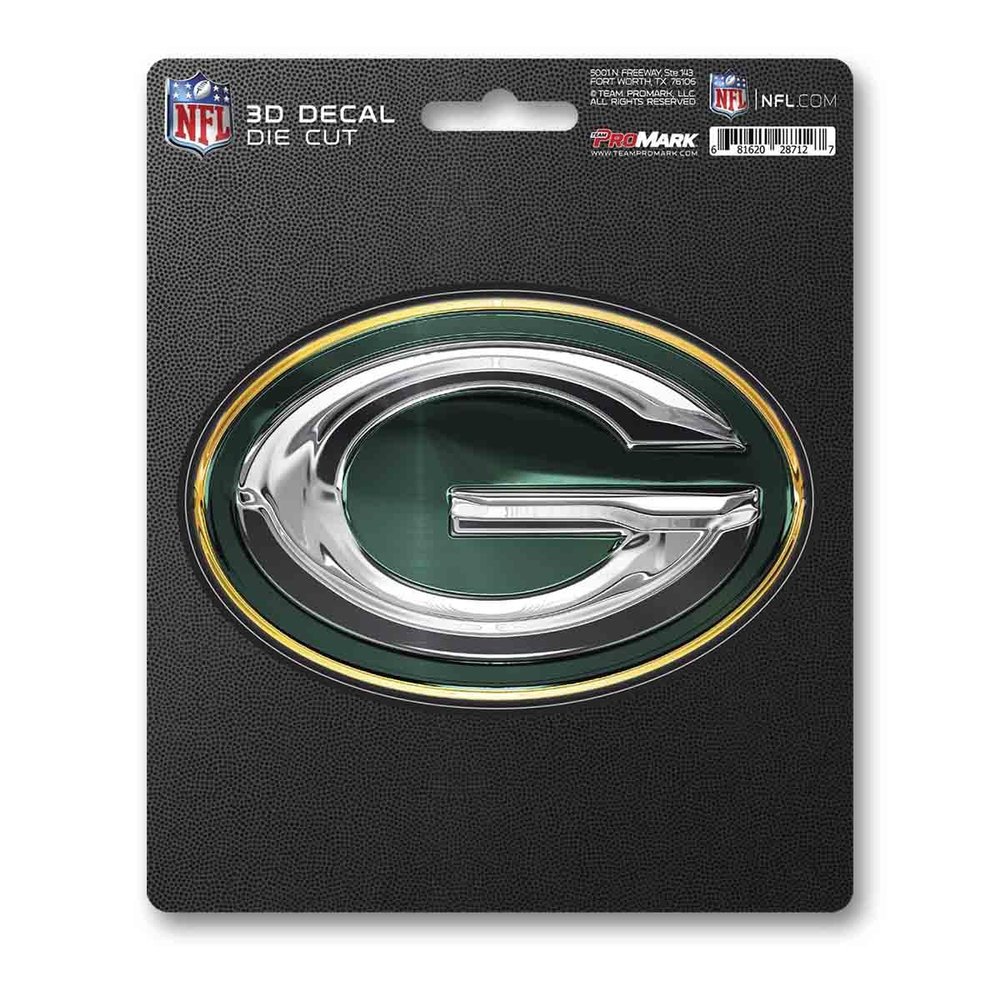 FANMATS 62775 Green Bay Packers 3D Decal Sticker