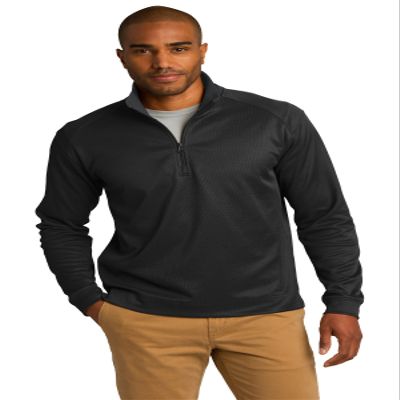 Port Authority Men's Vertical Texture Quarter-Zip Pullover