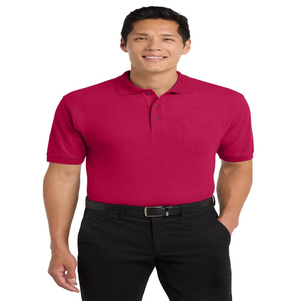 Port Authority Silk Touch Polo Shirt Red
