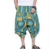 Colygamala Men's Summer Linen Drop Crotch Shorts Hippe Harem Shorts Capri 3/4 Pants view 1