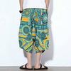 Colygamala Men's Summer Linen Drop Crotch Shorts Hippe Harem Shorts Capri 3/4 Pants view 3