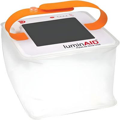LuminAID Solar Camping Lantern - Inflatable LED Lamp Perfect for Camping, Hiking, Travel and More - Emergency Light for Power Outages, Hurricane, Survival Kits - As Seen on Shark Tank