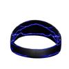 Unisex Headband/Sweatband. Best for Sports, Fitness, Working Out, Yoga. Tapered Design. (Blue Lightning) view 3