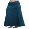 Urban CoCo Women's Stylish Spandex Comfy Fold-Over Flare Long Maxi Skirt (L, Steel Blue) view 3