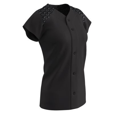 Champro Circuit Ladies Polyester Softball Jersey, Women's X-Large, Black