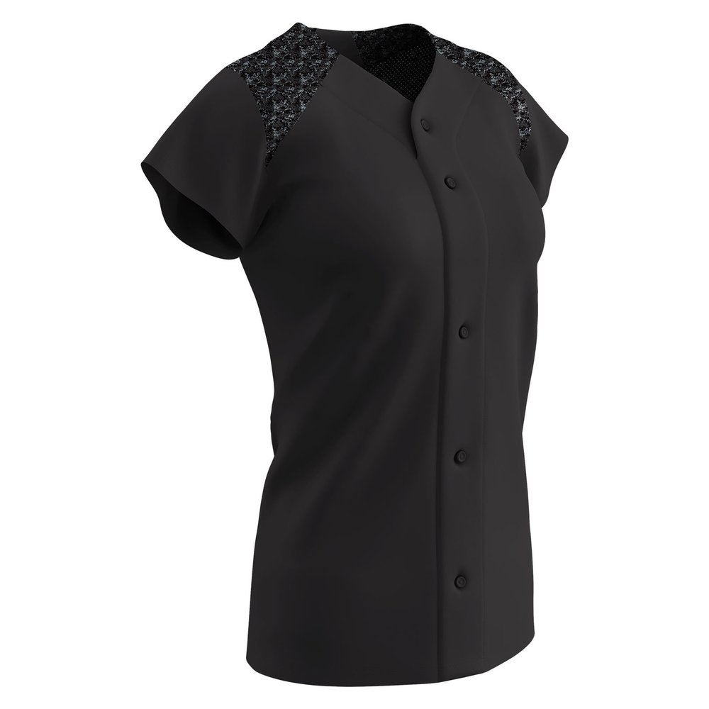 Champro Circuit Ladies Polyester Softball Jersey, Women's X-Large, Black