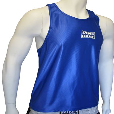 Ring to Cage Boxing Competition Jersey/Tank Top (Blue, XX-Large)