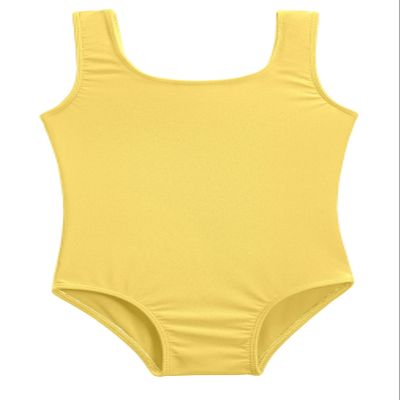 City Threads Girls One Piece Swimsuit UPF 50+ Comfortable Durable Soft Made in USA, Yellow, 9-12 Months