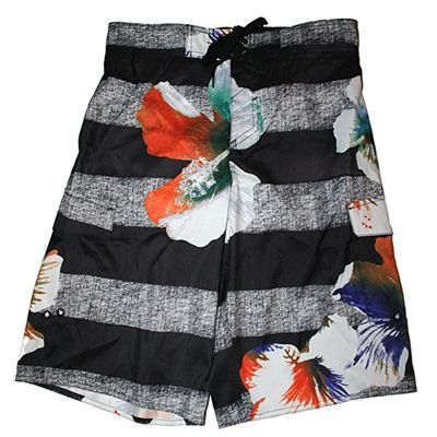 Hibiscus Mens' Swim Trunks (Small)
