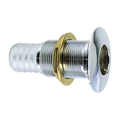 Perko 5/8" Thru-Hull Fitting f/Hose Chrome Plated Bronze MADE IN THE USA