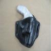 Azula OWB Leather 2 Slot Pancake Belt Holster for Taurus Protector 85, 605 Poly Revolver Black RH view 1