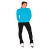 ChloeNoel JT811 Solid Fleece Fitted Elite Figure Skating Jacket w/Mini Sit Spin Crystals Combination(Turquoise,Size CS) view 1