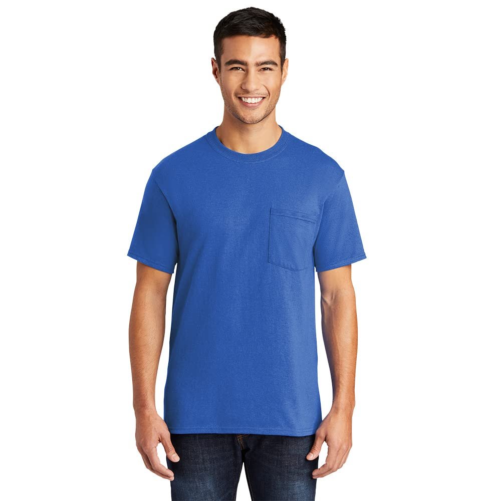 Port & Company Tall Core Blend Pocket Tee 4XLT Royal