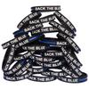 100 Youth Back The Blue Thin Blue Line Wristbands view 1