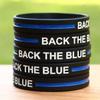 100 Youth Back The Blue Thin Blue Line Wristbands view 2