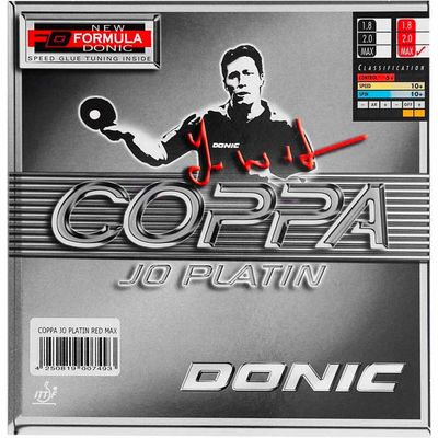 Donic Coppa JO Platin Table Tennis Rubber, Ping Pong Rubber - Max Red