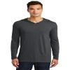 District Made Mens Perfect Tri Long Sleeve Hoodie. DM139 Black Frost 3XL view 1