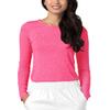 Adar Underscrubs for Women - Long Sleeve Underscrub Comfort Tee - 2900 - Heather Fuchsia - XXS view 1