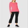 Adar Underscrubs for Women - Long Sleeve Underscrub Comfort Tee - 2900 - Heather Fuchsia - XXS view 3