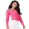 Adar Underscrubs for Women - Long Sleeve Underscrub Comfort Tee - 2900 - Heather Fuchsia - XXS view 4