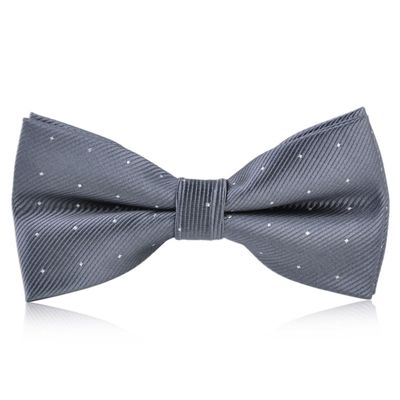 ciciTree Men Polka Dot Bowtie Necktie Gray Business Wedding Party