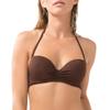 Smart & Sexy Women's Swim Secret Halter Bikini Top, Root Beer, 40D view 3